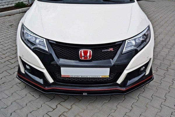 Maxton Front Splitter V.1 Honda Civic Ix Type R - Gloss Black
