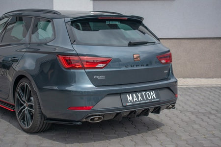 Maxton Rear Side Splitters V.1 Seat Leon Cupra Mk3 Fl Sportstourer - Gloss Black