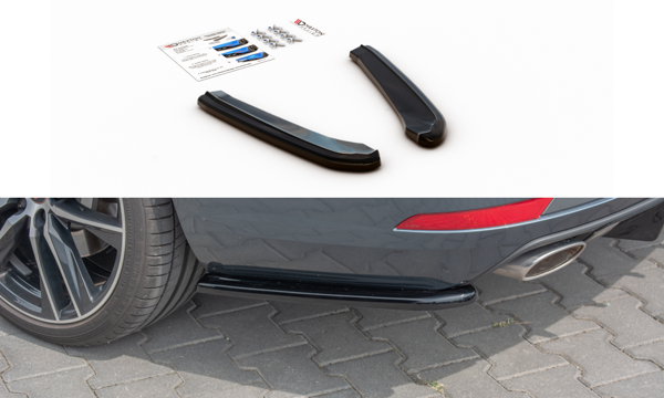Maxton Rear Side Splitters V.1 Seat Leon Cupra Mk3 Fl Sportstourer - Gloss Black