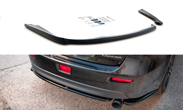 Maxton Rear Side Splitters Mistubishi Lancer Sportback Mk8 - Gloss Black