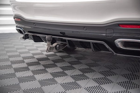 Maxton Central Rear Splitter (With Vertical Bars) Mercedes-Benz Gls Amg-Line X167 - Gloss Black