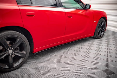 Maxton Side Skirts Diffusers Dodge Charger Rt Mk7 Facelift - Gloss Black