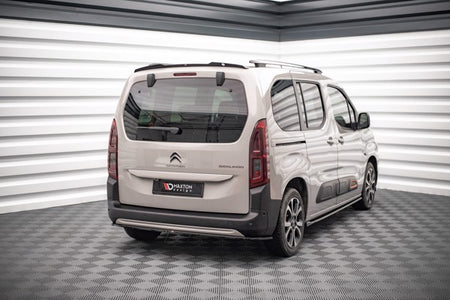 Maxton Central Rear Splitter Citroen Berlingo Mk3 - Gloss Black