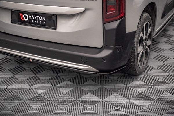 Maxton Central Rear Splitter Citroen Berlingo Mk3 - Gloss Black