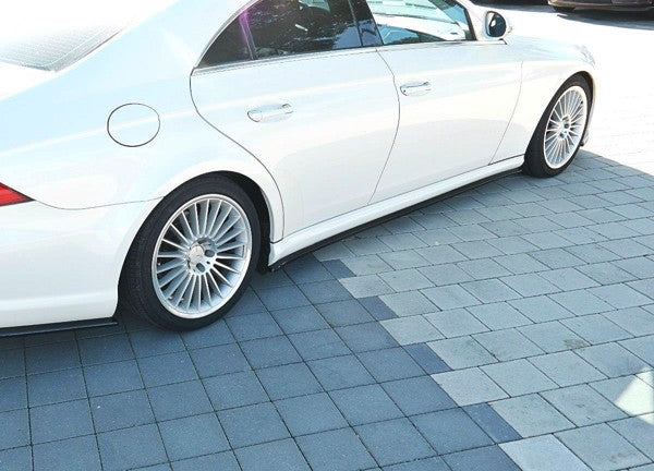 Maxton Side Skirts Diffusers Mercedes Cls C219 55Amg - Gloss Black