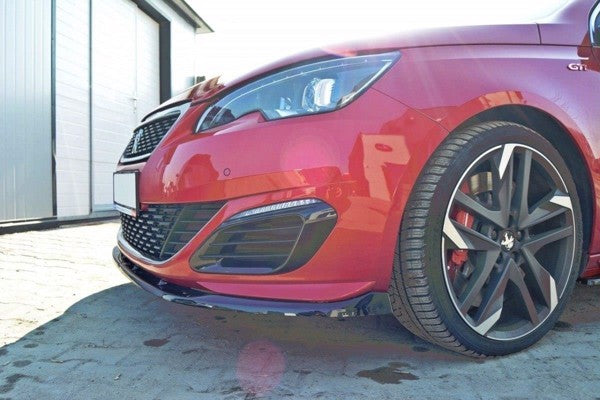 Maxton Front Splitter V.2 Peugeot 308 Ii Gti - Gloss Black