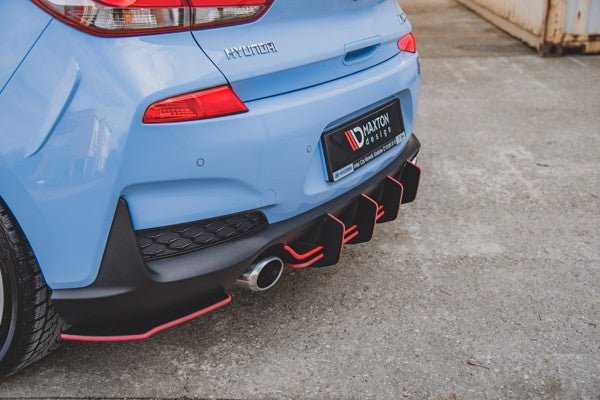Maxton Racing Durability Rear Diffuser V.2 Hyundai I30 N Mk3 Hatchback - Black