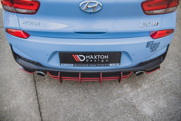 Maxton Racing Durability Rear Diffuser V.2 Hyundai I30 N Mk3 Hatchback - Black