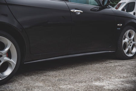 Maxton Side Skirts Diffusers Alfa Romeo 156 Facelift - Gloss Black