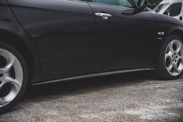 Maxton Side Skirts Diffusers Alfa Romeo 156 Facelift - Gloss Black