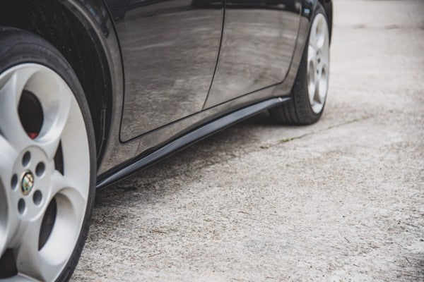 Maxton Side Skirts Diffusers Alfa Romeo 156 Facelift - Gloss Black
