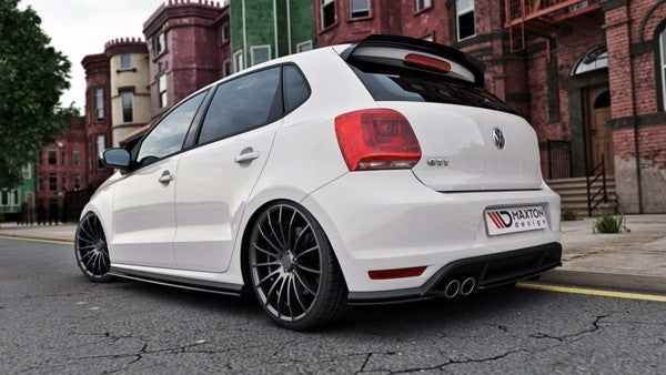 Maxton Rear Splitter VW Polo Mk5 Gti Facelift (With A Vertical Bar) - Gloss Black