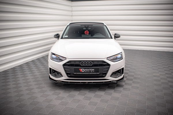 Maxton Front Splitter V.1 Audi A4 B9 Facelift - Gloss Black
