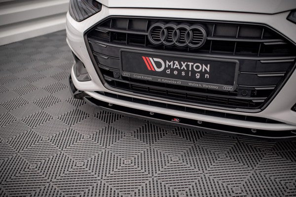 Maxton Front Splitter V.1 Audi A4 B9 Facelift - Gloss Black