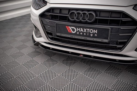 Maxton Front Splitter V.1 Audi A4 B9 Facelift - Gloss Black