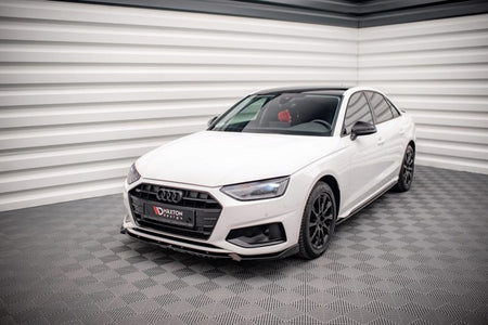 Maxton Front Splitter V.1 Audi A4 B9 Facelift - Gloss Black