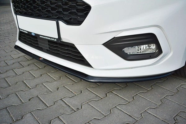 Maxton Front Splitter V.3 Ford Fiesta Mk8 St / St-Line - Gloss Black