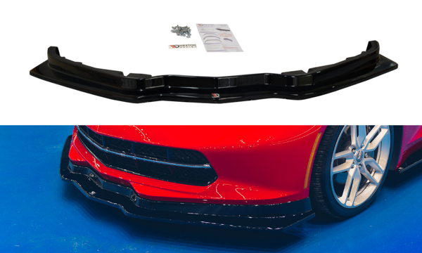 Maxton Front Splitter V.1 Chevrolet Corvette C7 - Gloss Black