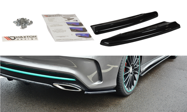Maxton Rear Side Splitters Mercedes-Benz Cla C117 Amg-Line Facelift - Gloss