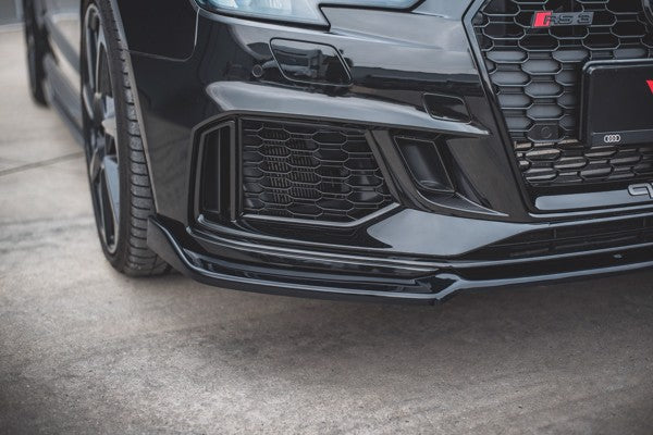 Maxton Front Splitter V.3 Audi RS3 8V Fl Sportback - Gloss Black