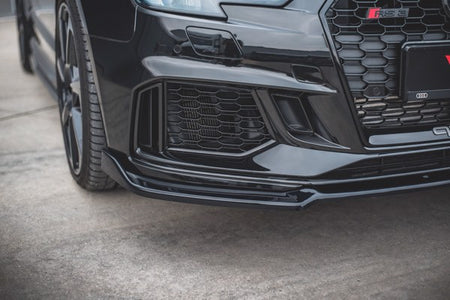 Maxton Front Splitter V.3 Audi RS3 8V Fl Sportback - Gloss Black