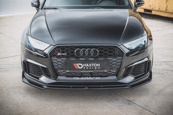 Maxton Front Splitter V.3 Audi RS3 8V Fl Sportback - Gloss Black