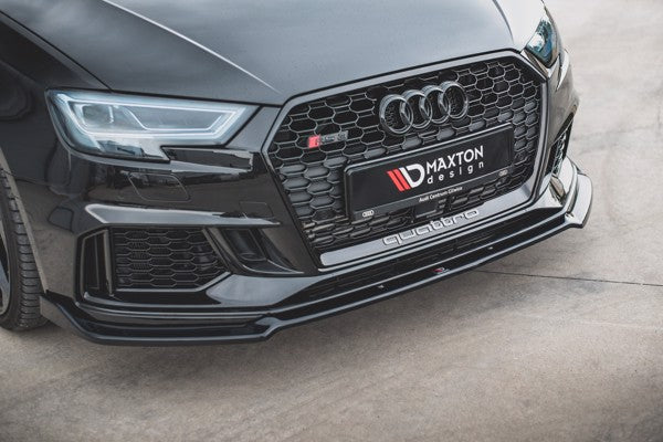 Maxton Front Splitter V.3 Audi RS3 8V Fl Sportback - Gloss Black
