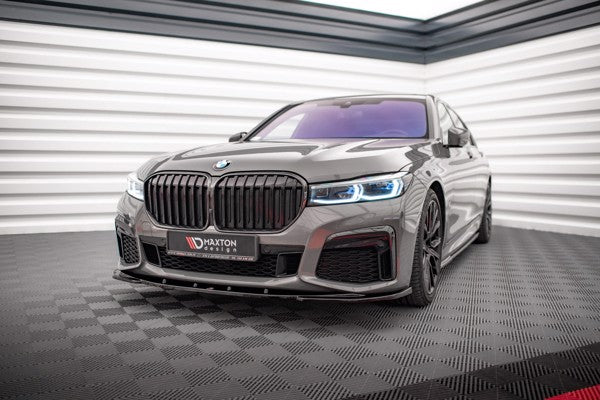Maxton Front Splitter V.1 BMW 7 G11 M-Pack Facelift - Gloss Black