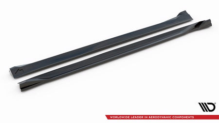 Maxton Side Skirts Diffusers Volvo Xc60 R-Design Mk2 Facelift - Gloss Black