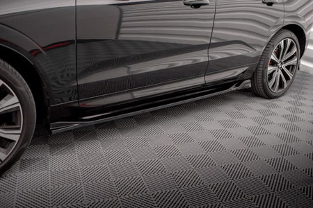 Maxton Side Skirts Diffusers Volvo Xc60 R-Design Mk2 Facelift - Gloss Black