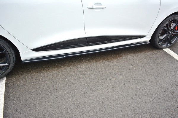 Maxton Side Skirts Diffusers Renault Clio Mk4 RS - Gloss Black