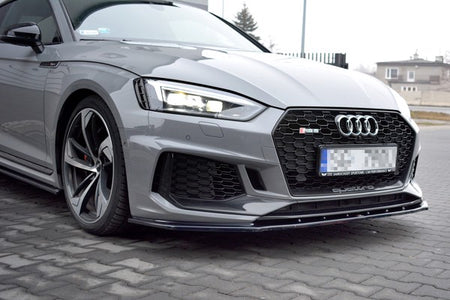 Maxton Front Splitter V.1 Audi RS5 F5 Coupe / Sportback - Gloss Black
