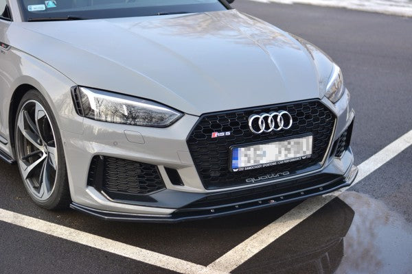 Maxton Front Splitter V.1 Audi RS5 F5 Coupe / Sportback - Gloss Black