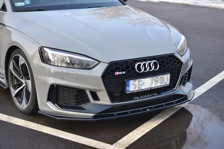 Maxton Front Splitter V.1 Audi RS5 F5 Coupe / Sportback - Gloss Black
