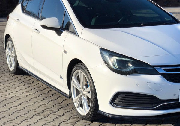 Maxton Side Skirts Diffusers Opel Astra K Opc-Line - Gloss Black