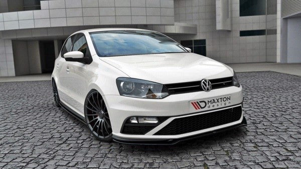 Maxton Front Splitter V.2 VW Polo Mk5 Gti (Facelift) - Gloss Black