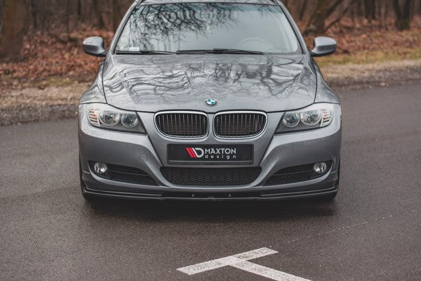 Maxton Front Splitter  V.2 BMW 3 E90/E91 Facelift - Gloss Black