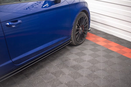 Maxton Side Skirts Diffusers Seat Leon Cupra / Fr Sc Mk3 / Mk3 Fl - Gloss Black