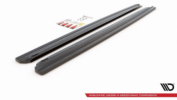 Maxton Side Skirts Diffusers Seat Leon Cupra / Fr Sc Mk3 / Mk3 Fl - Gloss Black