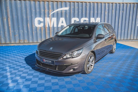 Maxton Front Splitter V.1 Peugeot 308 Mk2 Facelift - Gloss Black