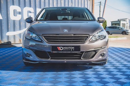 Maxton Front Splitter V.1 Peugeot 308 Mk2 Facelift - Gloss Black