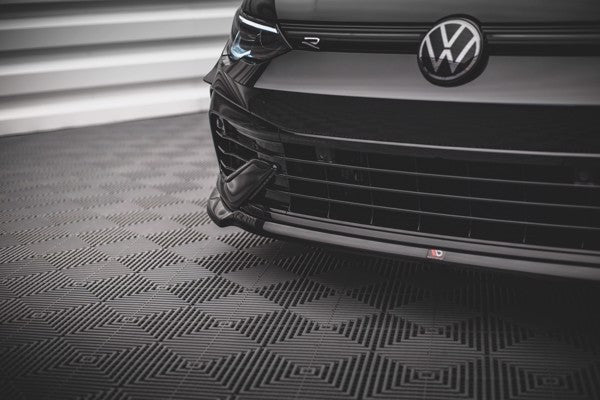 Maxton Front Splitter V.6 Volkswagen Golf R Mk8 - Gloss Black