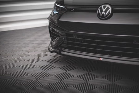 Maxton Front Splitter V.6 Volkswagen Golf R Mk8 - Gloss Black