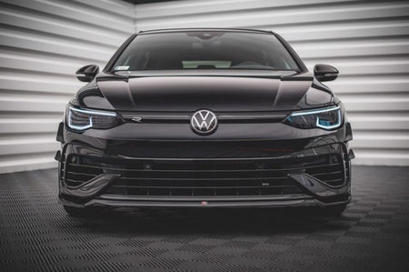 Maxton Front Splitter V.6 Volkswagen Golf R Mk8 - Gloss Black
