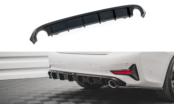 Maxton Rear Valance BMW 3 G20 / G21 - Gloss Black