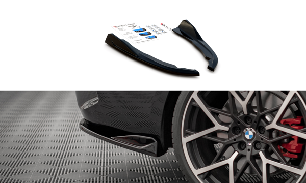 Maxton Rear Side Splitters V.2 BMW 4 M-Pack G22 - Gloss Black