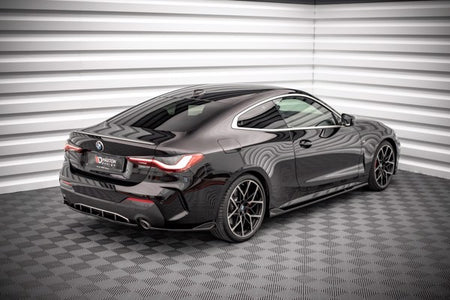 Maxton Rear Side Splitters V.2 BMW 4 M-Pack G22 - Gloss Black