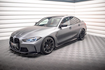 Maxton Side Skirts Diffusers V.1 BMW M3 G80 - Gloss Black