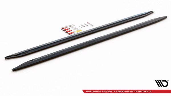 Maxton Side Skirts Diffusers V.1 BMW M3 G80 - Gloss Black