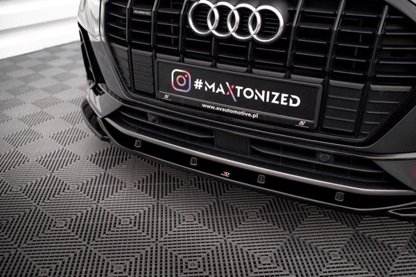 Maxton Front Splitter V.1 Audi Q3 S-Line F3 - Gloss Black
